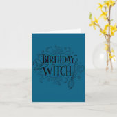 Cute Funny Witch Witchy Birthday Witches Happy Wom Kaart (Gele Bloem)