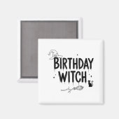 Cute Funny Witch Witchy Birthday Witches Happy Wom Magneet (Voorkant / Achterkant)