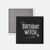 Cute Funny Witch Witchy Birthday Witches Happy Wom Magneet (Voorkant / Achterkant)
