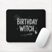 Cute Funny Witch Witchy Birthday Witches Happy Wom Muismat (Met muis)