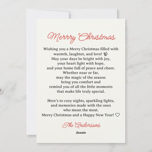 Cute Funny Xmas Birds Minimalist Merry Christmas Feestdagenkaart (Achterkant)