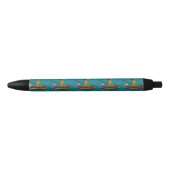 Cute Funny Zee Otter Vissen Art Zwarte Inkt Pen (Voorkant)