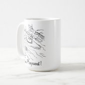 Cute Funny Zwangerschap Aankondiging oom Koffiemok (Voorkant links)