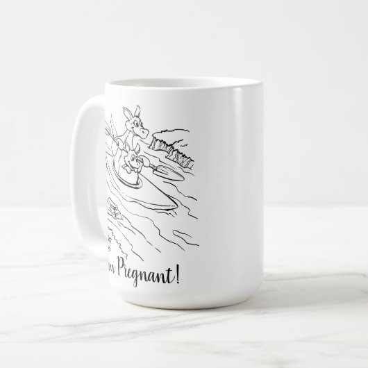 Cute Funny Zwangerschap Aankondiging oom Koffiemok (Voorkant links)