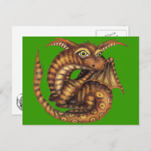 Cute Furry Dragon Briefkaart (Voorkant / Achterkant)