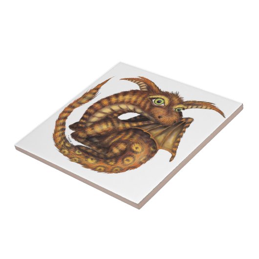 Cute Furry Dragon Tegeltje (Zijkant)