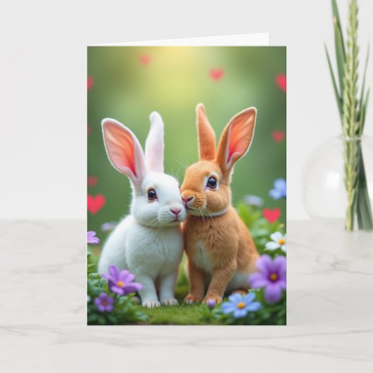 Cute Furry Friends Love Card Kaart (Voorkant)