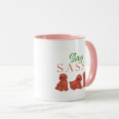 Cute furry puppy mug, Stay Sassy Mok (Voorkant rechts)