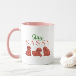 Cute furry puppy mug, Stay Sassy Mok