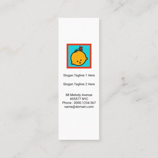 Cute Furry Teddy Bear Babysitter Mini Visitekaartje (Achterkant)