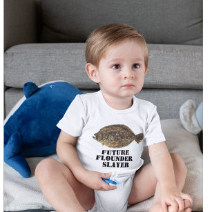 Cute Future Flounder Slayer Vist Baby Shirt