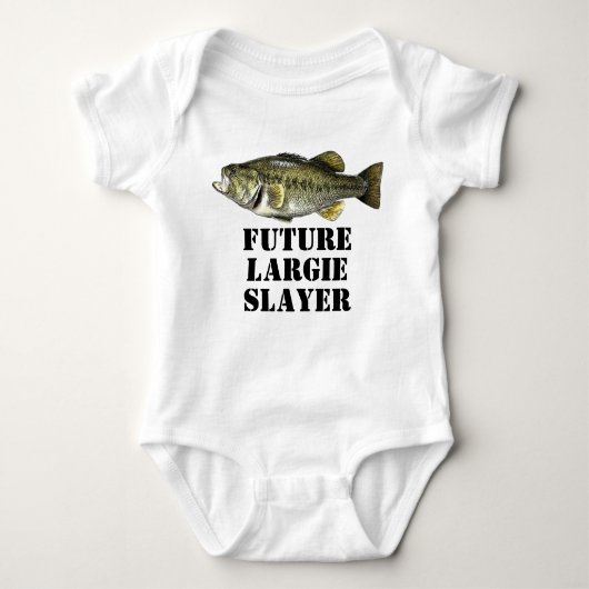 Cute Future Largemouth Bass Slayer Vist Romper (Voorkant)