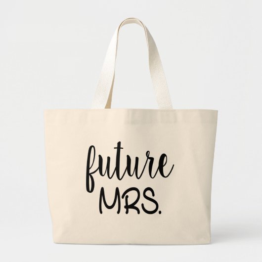 Cute Future Mrs Wedding, Vrijgezellenfeest Bride G Grote Tote Bag (Voorkant)