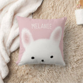 Cute Fuzzy Bunny Pink - Gepersonaliseerd Kussen (Deken)