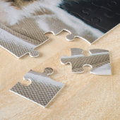 Cute Fuzzy Calico Tabby Kitten Cat Foto Legpuzzel (Zijkant)