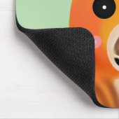 Cute Fuzzy Capybara met Sinaas | Kawaii Dier Afbee Muismat (Hoek)