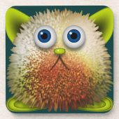 Cute Fuzzy Cartoon Character Art voor All Bier Onderzetter (Voorkant)