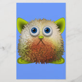 Cute Fuzzy Cartoon Character Art voor All Briefpapier (Voorkant)