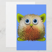 Cute Fuzzy Cartoon Character Art voor All Briefpapier (Voorkant / Achterkant)