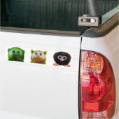 Cute Fuzzy Cartoon Character Art voor All Bumpersticker (Op Truck)