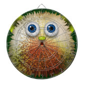 Cute Fuzzy Cartoon Character Art voor All Dartbord (Voorkant)