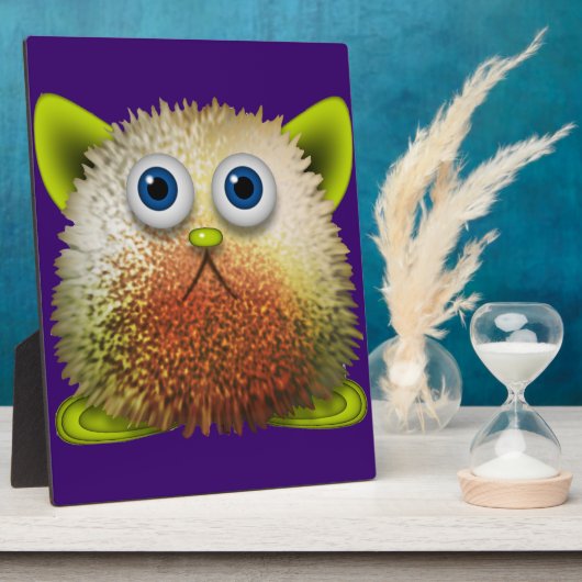 Cute Fuzzy Cartoon Character Art voor All Fotoplaat (Zijkant)