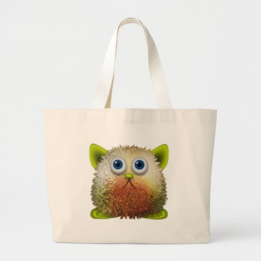Cute Fuzzy Cartoon Character Art voor All Grote Tote Bag (Voorkant)