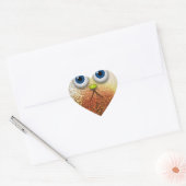 Cute Fuzzy Cartoon Character Art voor All Hart Sticker (Envelop)