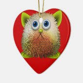 Cute Fuzzy Cartoon Character Art voor All Keramisch Ornament (Links)