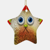 Cute Fuzzy Cartoon Character Art voor All Keramisch Ornament (Rechts)