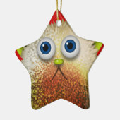 Cute Fuzzy Cartoon Character Art voor All Keramisch Ornament (Links)