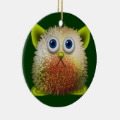 Cute Fuzzy Cartoon Character Art voor All Keramisch Ornament (Rechts)