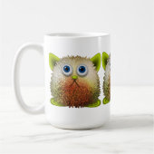 Cute Fuzzy Cartoon Character Art voor All Koffiemok (Links)