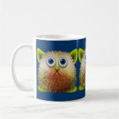 Cute Fuzzy Cartoon Character Art voor All Koffiemok (Links)