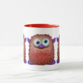 Cute Fuzzy Cartoon Character Art voor All Mok (Midden)