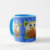 Cute Fuzzy Cartoon Character Art voor All Mok (Voorkant links)