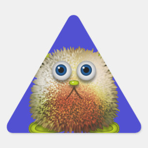 Cute Fuzzy Cartoon Character Art voor All Sticker