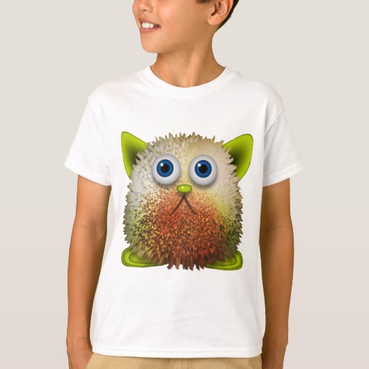Cute Fuzzy Cartoon Character Art voor All T-shirt (Voorkant)