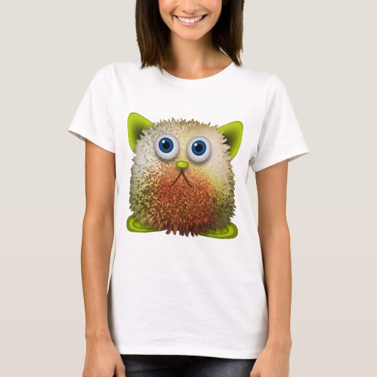 Cute Fuzzy Cartoon Character Art voor All T-shirt (Voorkant)