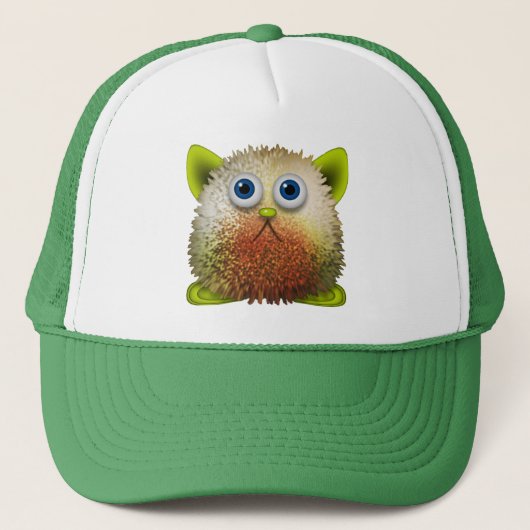 Cute Fuzzy Cartoon Character Art voor All Trucker Pet (Voorkant)