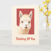 Cute Fuzzy Llama krijgt goed Kaart (Gele Bloem)