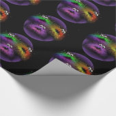 Cute Fuzzy Rainbow Critters Wrapping Paper Cadeaupapier (Hoek)