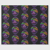 Cute Fuzzy Rainbow Critters Wrapping Paper Cadeaupapier (Vlak)