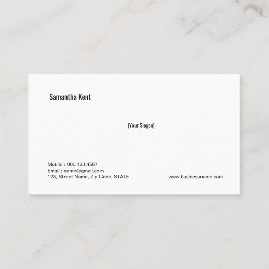 Cute Fuzzy Teddy Bear Babysitter Visitekaartje (Achterkant)