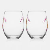 Cute Fuzzy Valentine  Wijnglas Zonder Voet (Links)