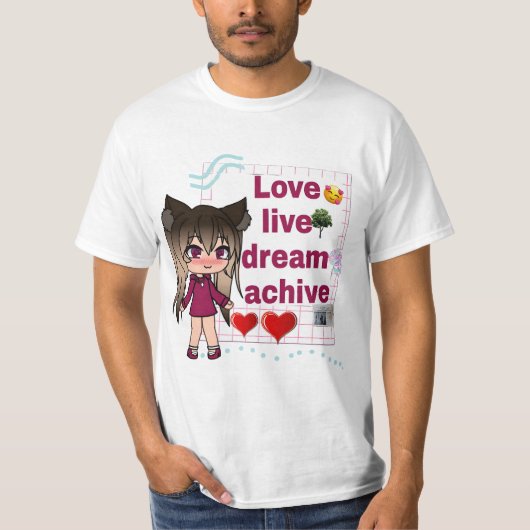 Cute Gacha Girl-liefde T-shirt (Voorkant)