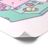 Cute Gachapon Capsule Machine Japan Doodle Poster (Hoek)