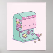 Cute Gachapon Capsule Machine Japan Doodle Poster (Voorkant)