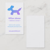 Cute Galaxy Dog ballonartiest Visitekaartje (Voorkant / Achterkant)