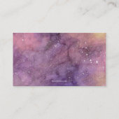 Cute Galaxy Waterverf Baby shower Diaper Raffle Informatiekaartje (Achterkant)